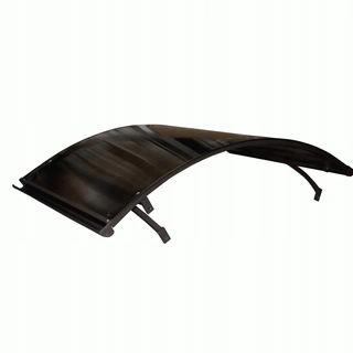 Strieška nad dvere - Klasika K 140 x 90 plastov - bronz / hnedá