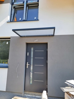 Strieška nad dvere - Strecha nad dverami 150 x 100 slušný kov 7016