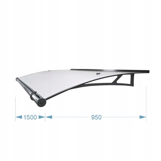 Strieška nad dvere - Dash nad dverami 150x95 Lightline Pro - Anthracite