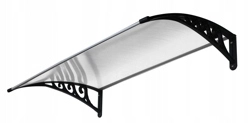 Strieška nad dvere - Strecha nad dverami T80x120H strešná UV polykarbonát
