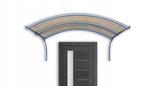 Strieška nad dvere - Strecha nad dverami strešná 170x90x25 Anthracite
