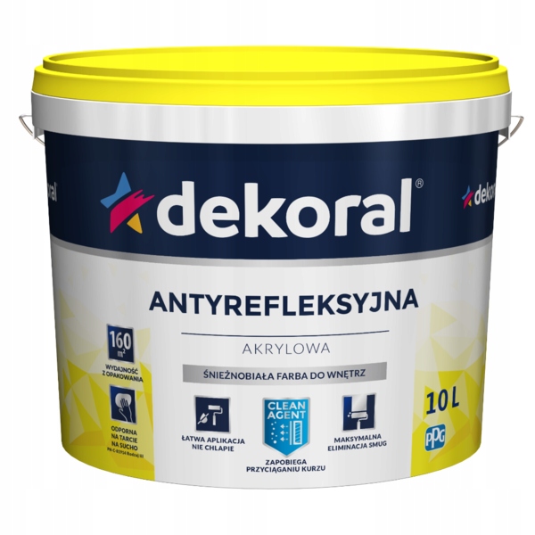 Dekoral akrylová farba na steny 10 l, biela matná