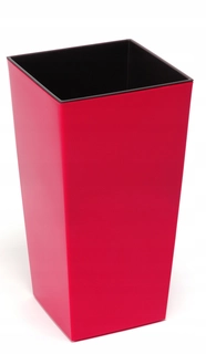 Kvetináč na terasu - Kvetinový hrnček Finezja Gloss 250x250 mm červená