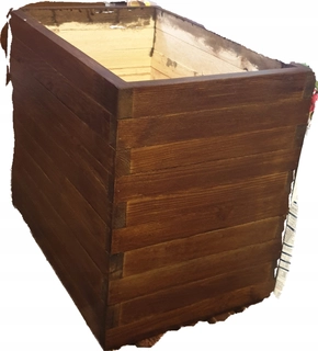 Kvetináč na terasu - Lavica Eco Drevená 40x80x40 tmavá dubová teplá