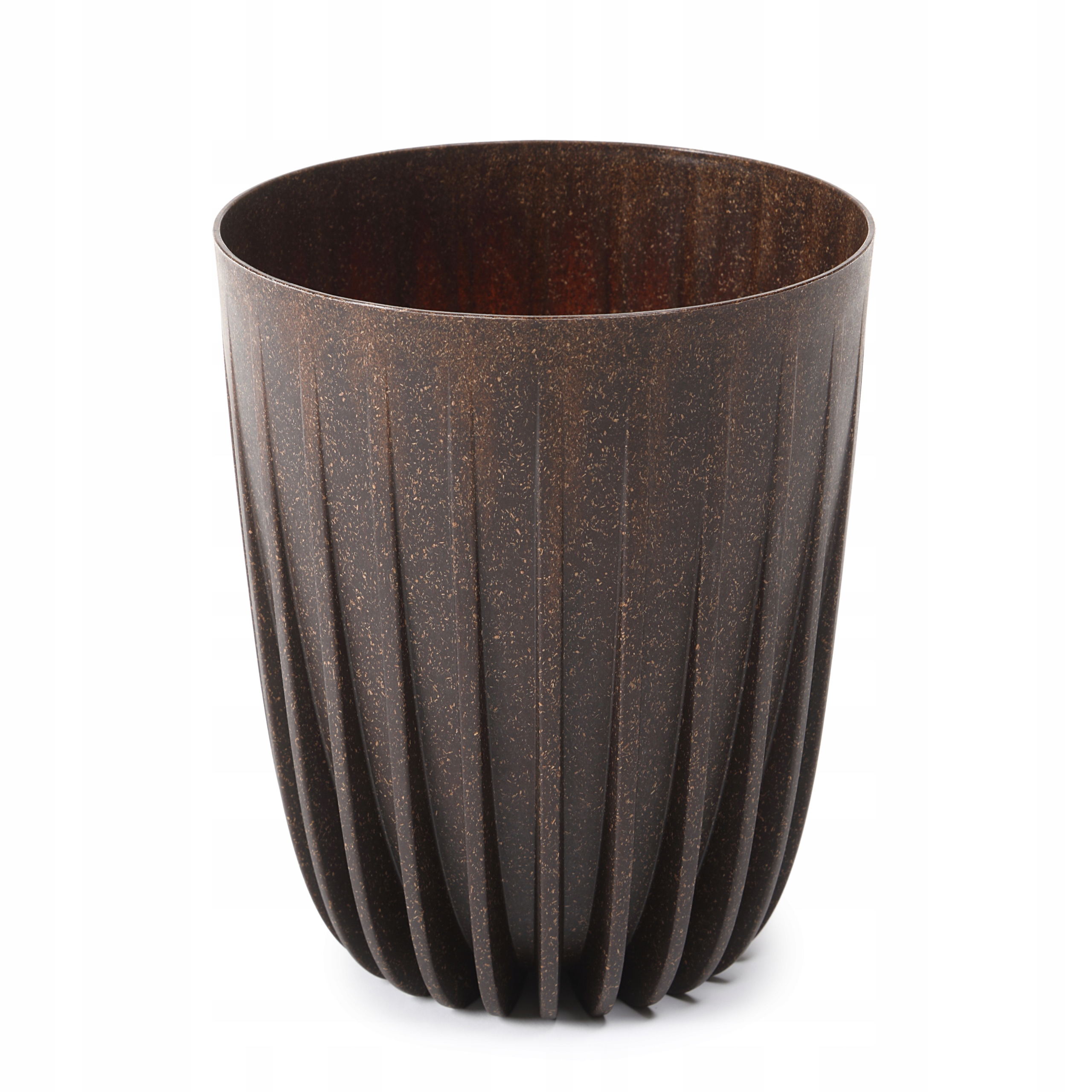 Lamelový kvetináč 39 cm x 39 x 46,3 cm priemer 39 cm plastové odtiene hnedej a béžovej