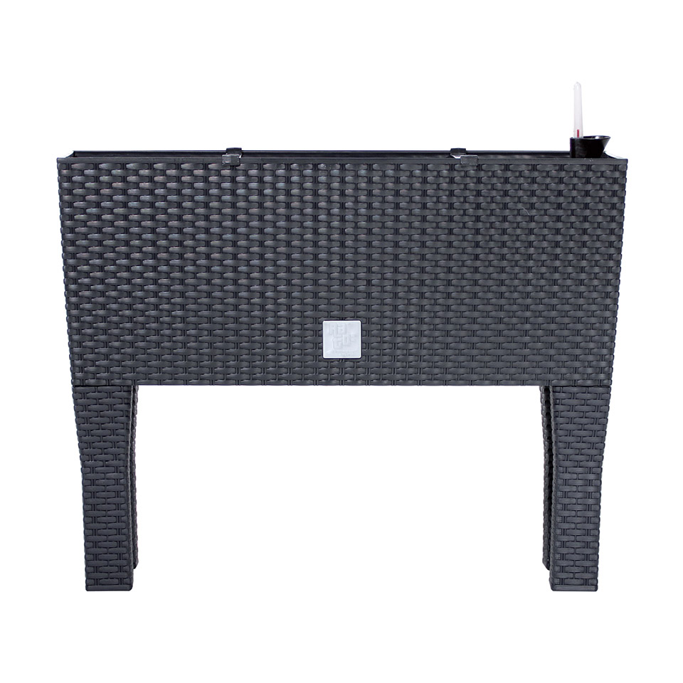 Kvetináč Prosperplast 60 cm x 25 x 46 cm priemer 10 cm plastový odtieň sivej a striebornej