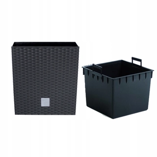 Kvetináč na terasu - Kvetináč RATO LOW DRTS400L 40x40x40,8cm antracit