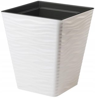 Kvetináč na terasu - Pot Sahara Square 40 H44 Biela