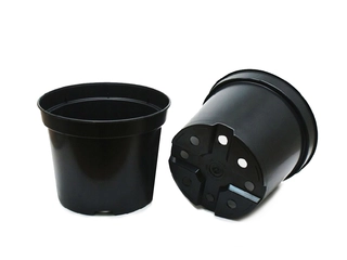 Kvetináč na terasu - Okrúhle kvetináče 19 cm 3L 100 ks čierne kvetináč
