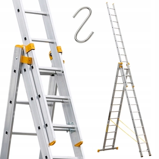 Rebrík -  Hliníkový rebrík 3x12 Alossa Profi Plus + Freebies