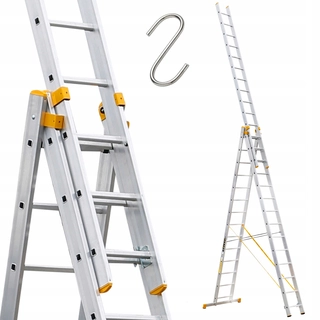 Rebrík -  Hliníkový rebrík 3x14 Alossa Profi Plus + Freebies