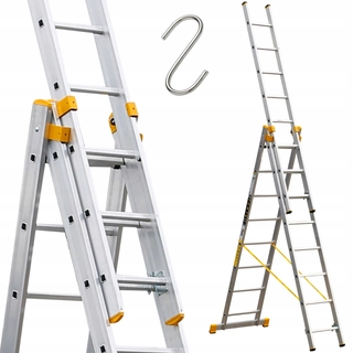 Rebrík -  Hliníkový rebrík 3x8 Alossa Profi Plus + Freebies