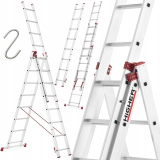 Rebrík -  Hliníkový rebrík 3x8 multifunkčný PRO 150kg