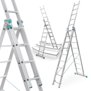 Rebrík -  3x9 hliníkový rebrík pre schody Alve-Profi „M“
