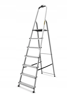Rebrík -  7 stupňový hliníkový rebrík, nosnosť 125 kg