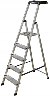 Rebrík -  Domáci hliníkový rebrík Krause Secury 1x5