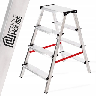 Rebrík -  Obojstranný hliníkový rebrík 2x4 125kg P_HOUSE