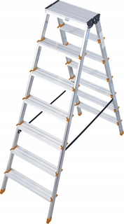 Rebrík - Dvojitý rebrík s krokmi 2x7 Stoplo 120434
