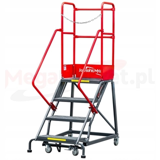 Rebrík - Platform skladový rebrík mega-m 4 stupne