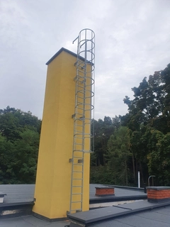 Rebrík - Strešový rebrík, evakuácia + kôš. 805 cm. 24 hodín