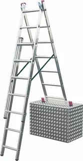 Rebrík - Radderová platforma 3x9 Krause Corda TR 6,2 M Schody
