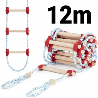 Rebrík -  Lanový lanový rebrík na strechu CERTIFIKOVANÝ 12m