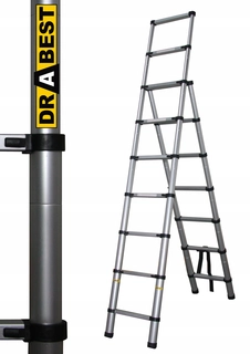 Rebrík - Zložené teleskopické rebríky 2,6 + 2 m