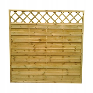 Plotový panel - Rozpätie plotu plotylamelowe.pl 180 x 180 cm drevo