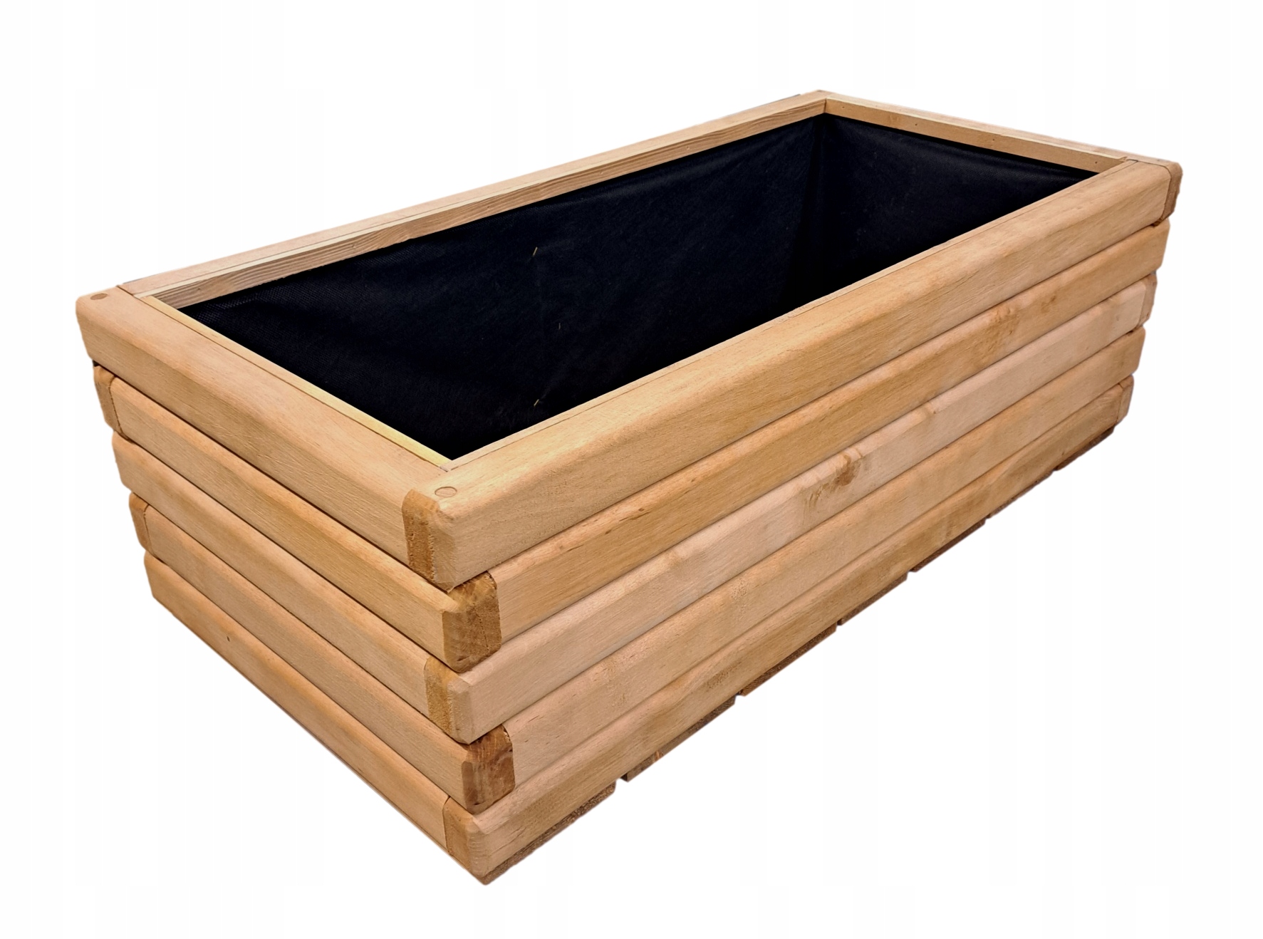 Kvetináč ZPD 80 cm x 40 x 30 cm, drevo, odtiene hnedej a béžovej