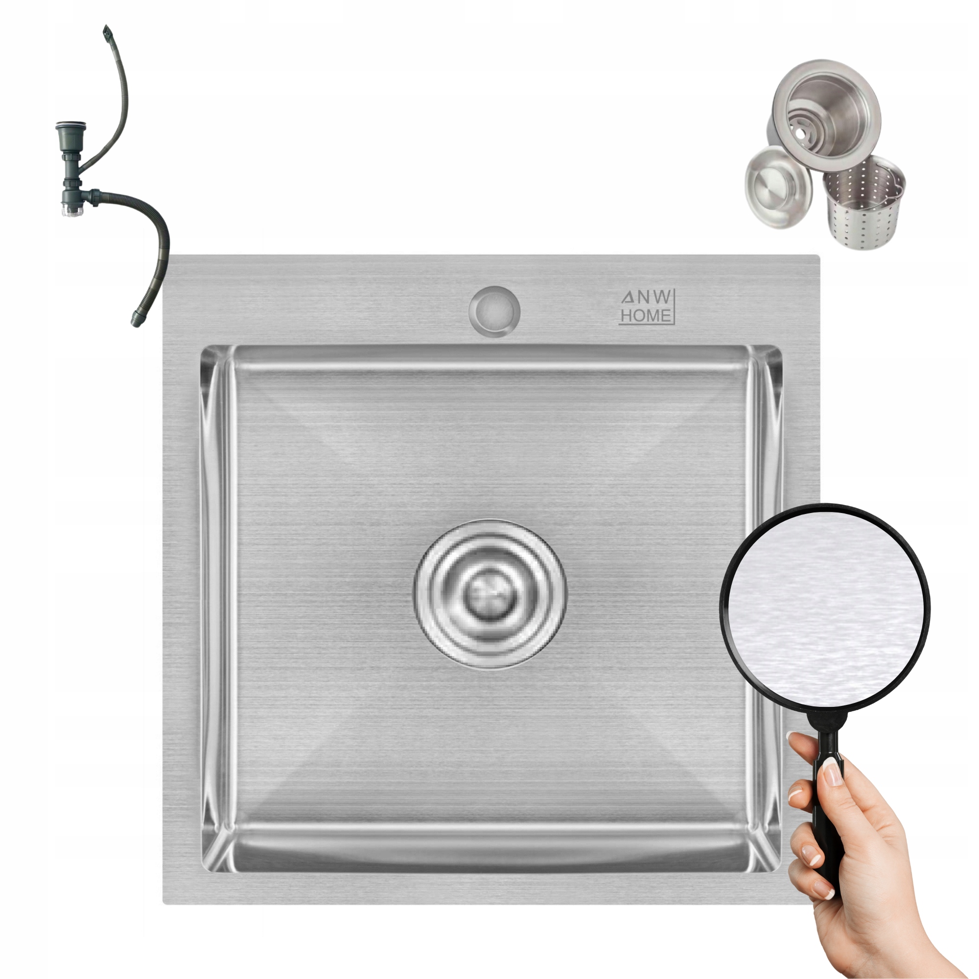 Jednodrezový drez ANW Inox oceľový drez