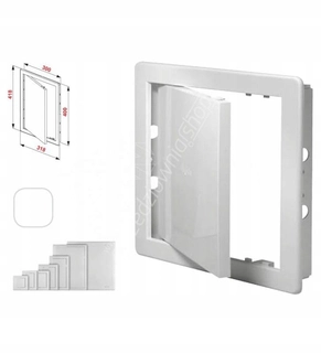 Revízne dvierka - Plastové revízne dvierka 300x400mm biele DT1