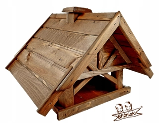 Vtáčia búdka, krmitko, domček - Veľké krmítko pre vtáky HOUSE drevená búda XXL
