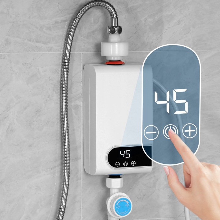 Prietokový ohrievač vody 5500 W 230 V | LCD displej, sprchová súprava