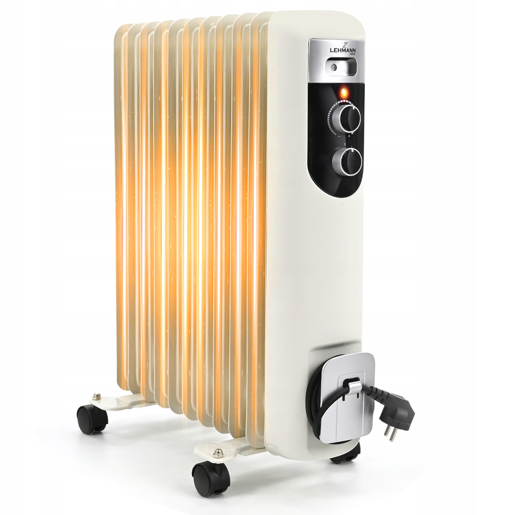 Olejový radiátor Lehmann 2500 W, béžový, biely