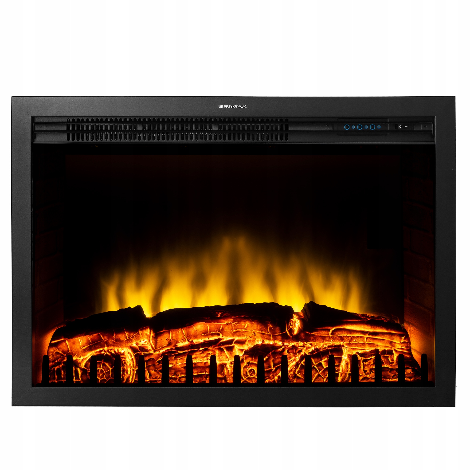 Vstavaný krb s funkciou vykurovania, elektrický Ferretti black 2000 W 76 x 54 x 23 cm