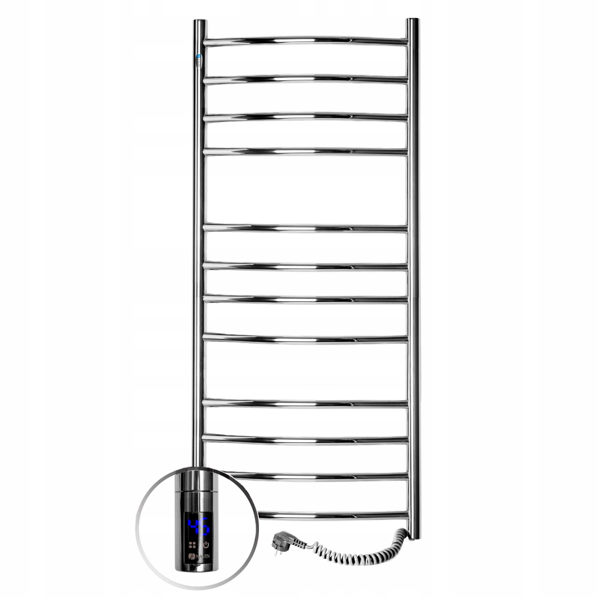 Navin elektrický kúpeľňový radiátor 487 W 480 x 1200 mm chróm