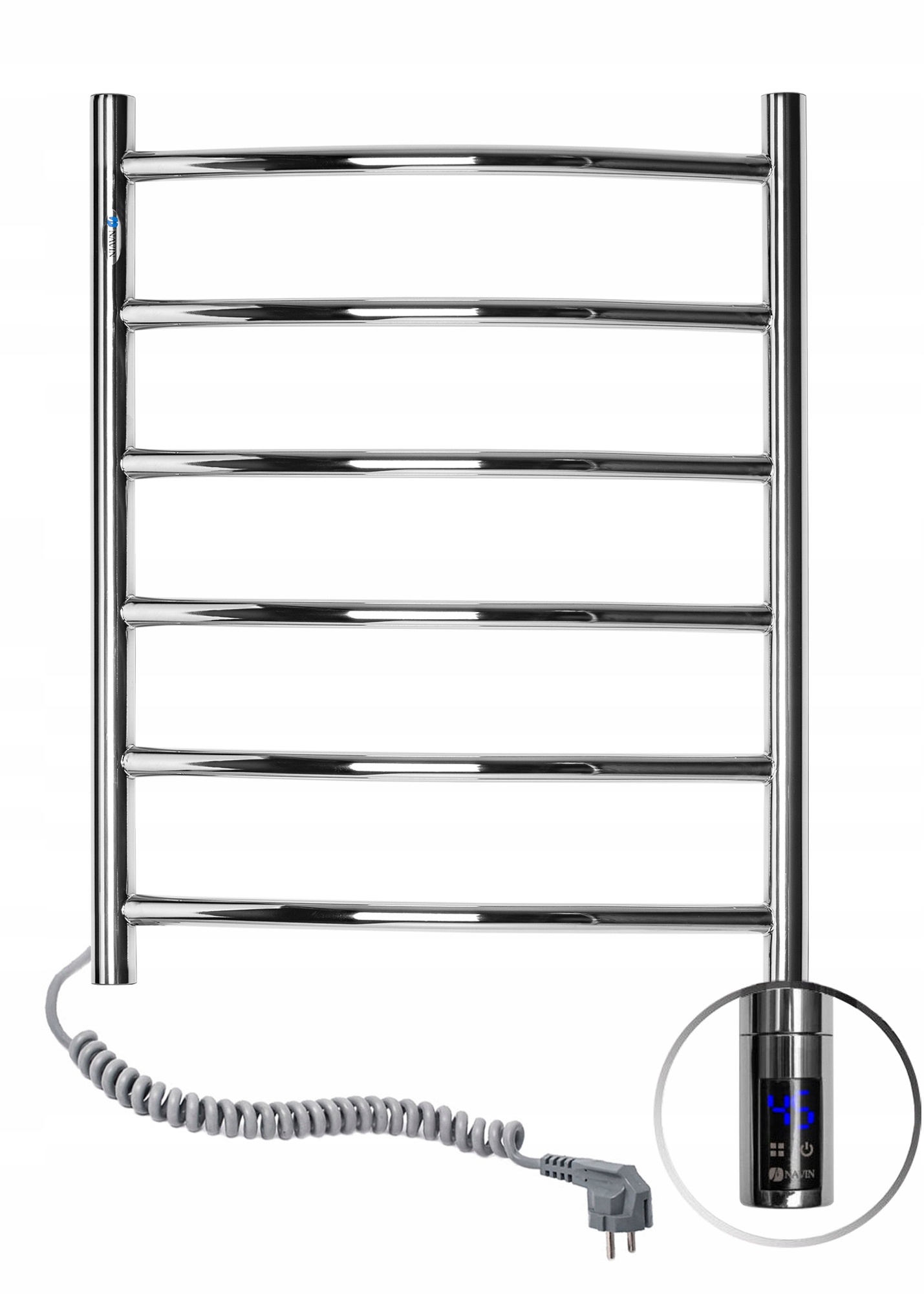 Navin elektrický kúpeľňový radiátor 244 W 480 x 600 mm chróm