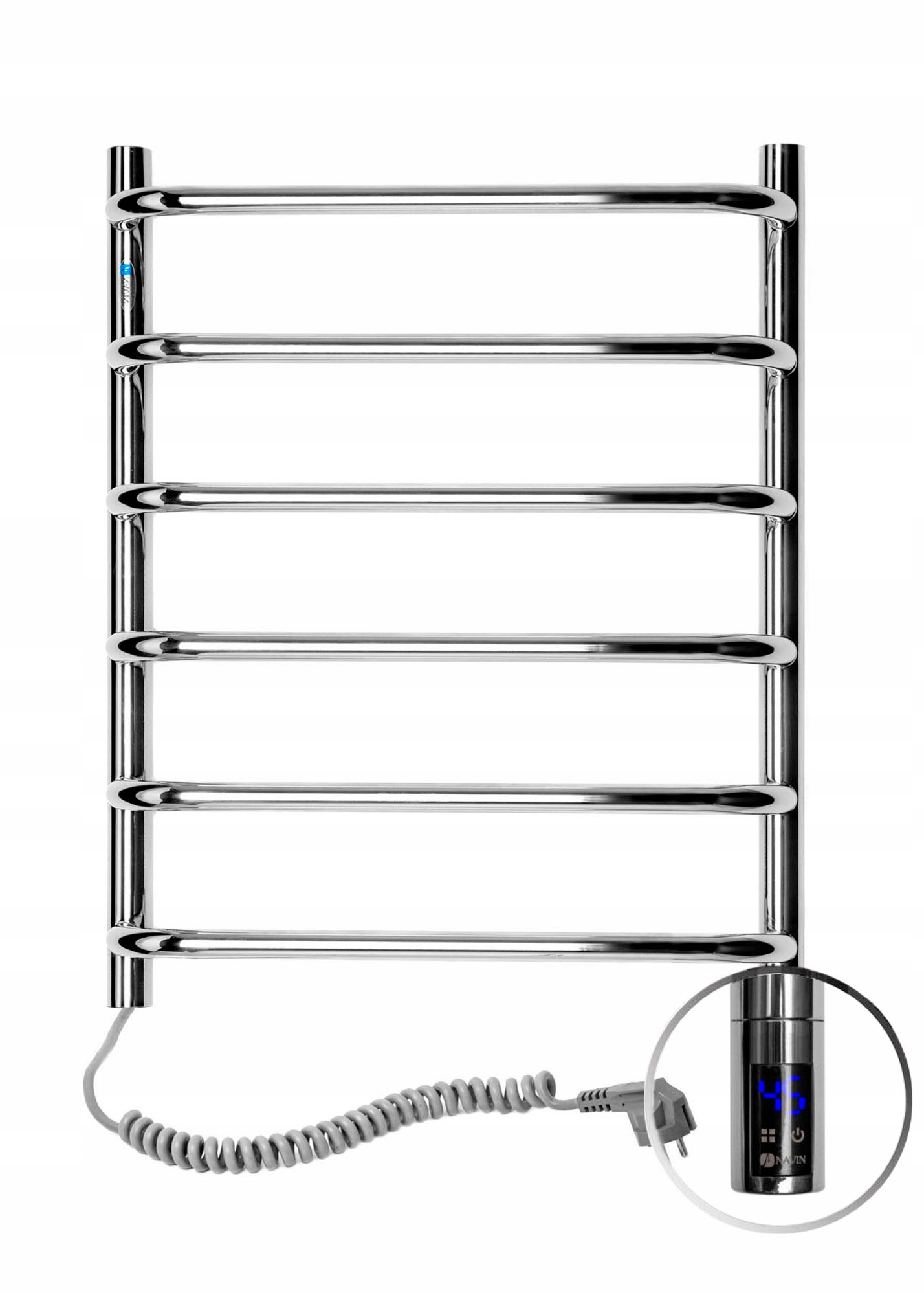 Navin elektrický kúpeľňový radiátor 284 W 480 x 600 mm chróm