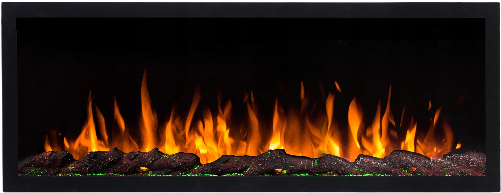 Vstavaný krb bez funkcie vykurovania, elektrický Classic Fire, čierny, 11 W, 115 x 42 x 12,8 cm