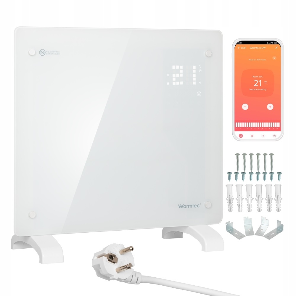 Warmtec 1000 W biely konvektorový ohrievač