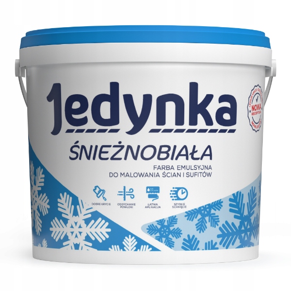 Akrylátová farba na steny Jedynka 10 l, biela matná