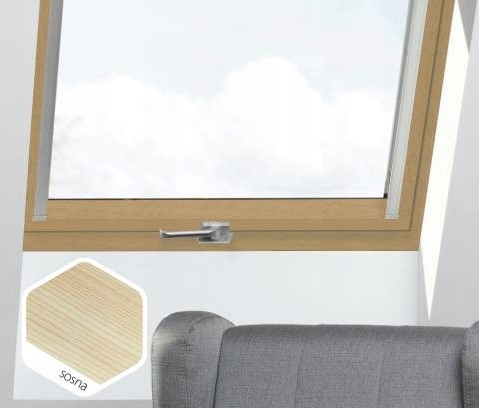 FAKRO PTP-V/PI U4 78x118 PVC-borovica FARBA ANTRACIT.