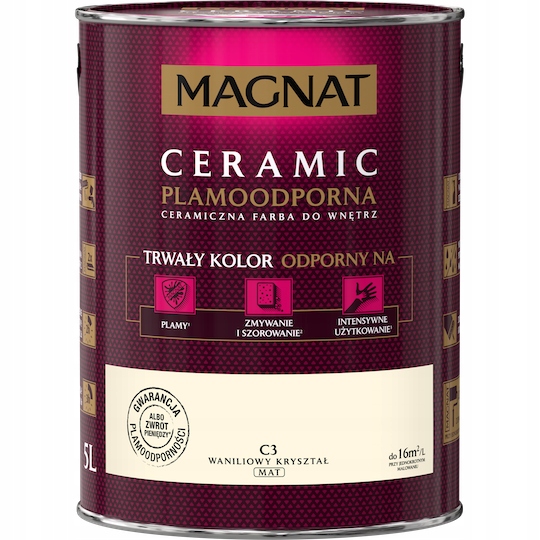 Magnat keramická farba na steny 5 l C3 Vanilla crystal mat