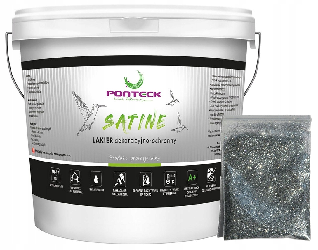 Ponteck Mineral Satine dekoračný a ochranný lak 5 l, bezfarebný