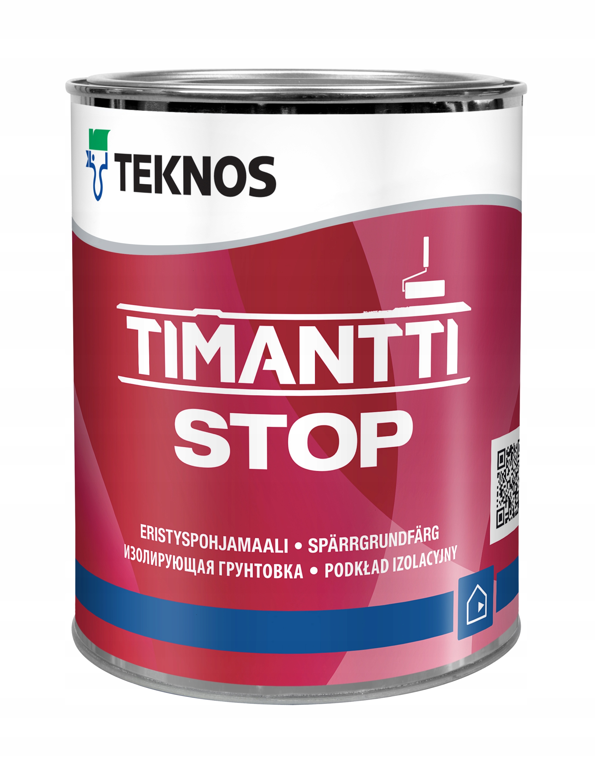 Teknos latexová farba na steny blokujúca škvrny a výkvety 0,9 l matná biela
