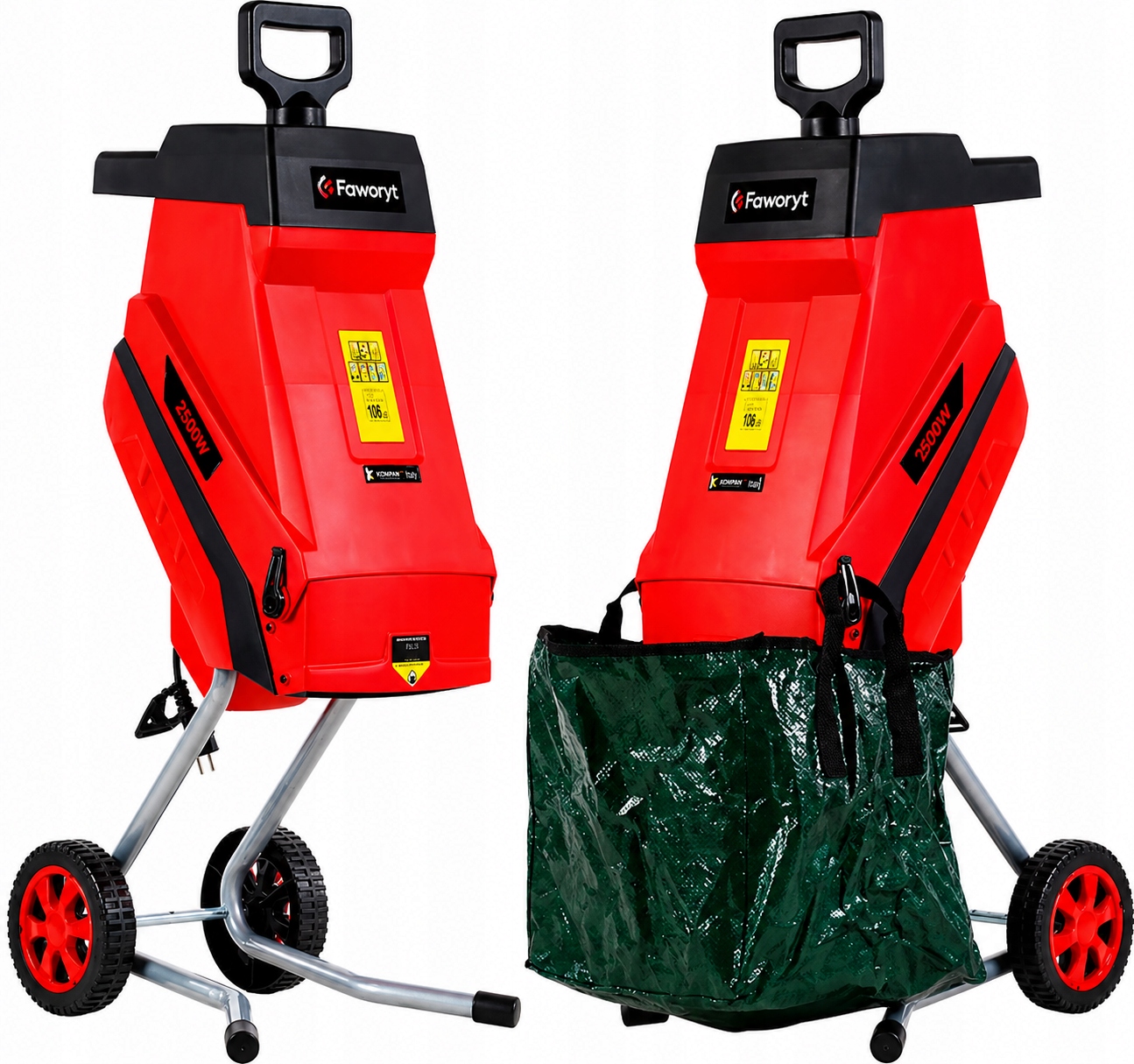 Elektrický drvič konárov Faworyt GTR 2545, 2500 W, priemer 45 mm