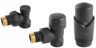 Hlavica, ventíl - FERRO. Angle antracit termostatický kit