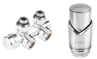 Hlavica, ventíl - Ferro Termostatické Kit Kombinovaný uhlový Chrome