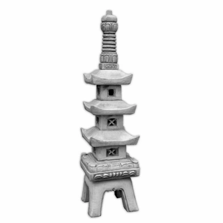 Záhradná postava Betónová lampa Japonská Pagoda