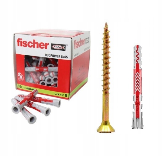 FISCHER+MARCOPOL kolíky univerzálne 8 x 65 mm 50 ks.